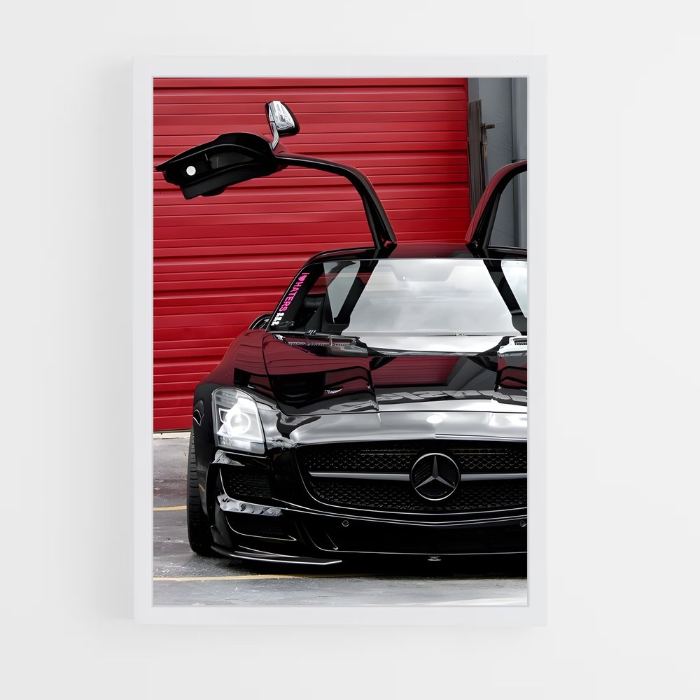 Poster raffiné de la Sls amg gt – affiche Mercedes (vue 3)